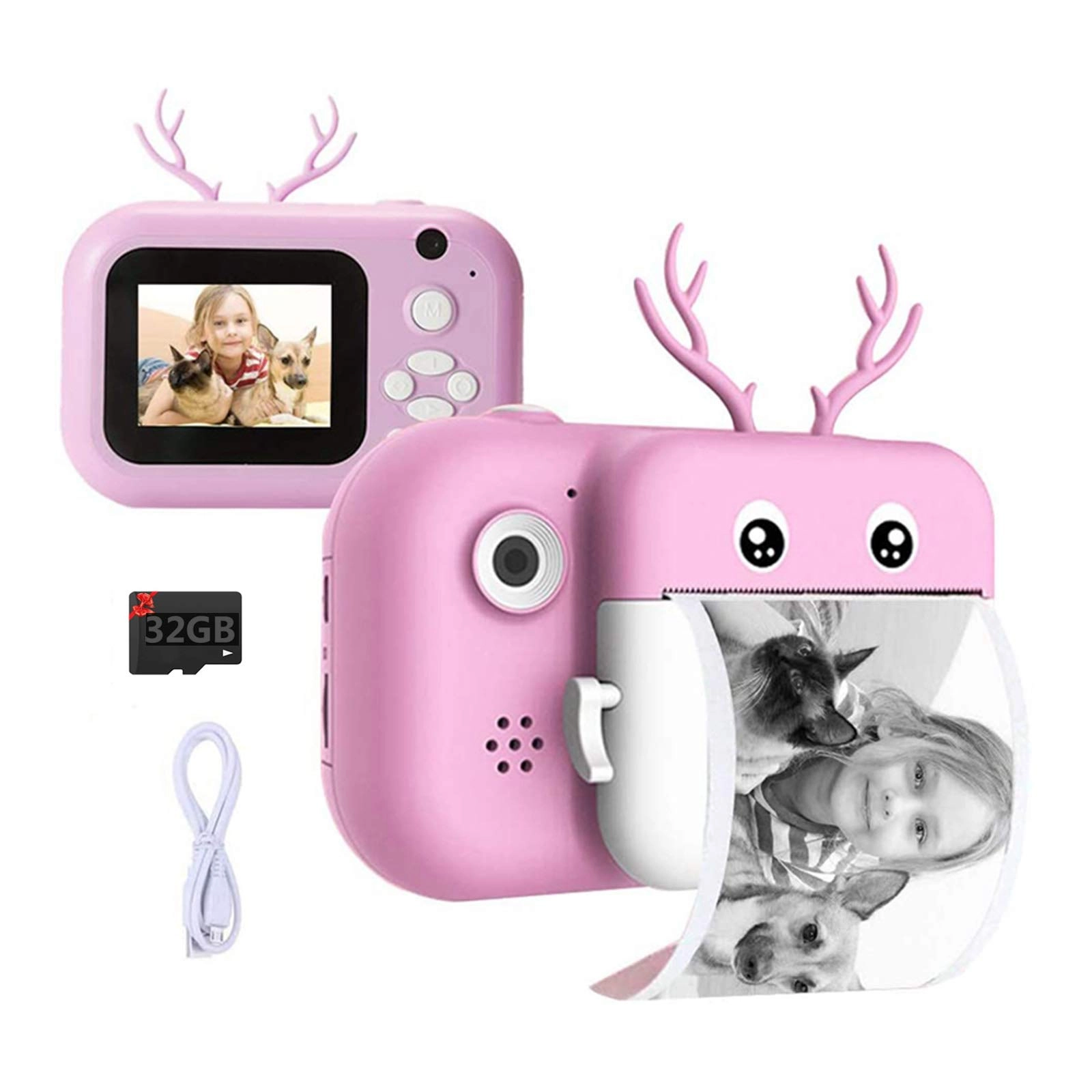 Children Instant Print Camera - 12MP 1080P 32GB