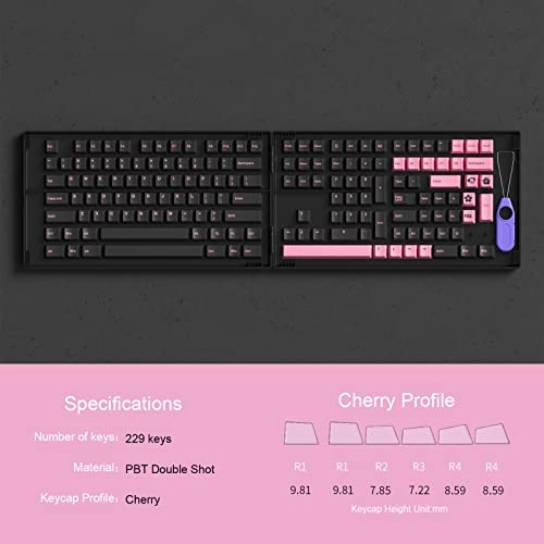 197-Key ASA Profile PBT Keycap Set - Periwinkle Very Peri Double-Shot