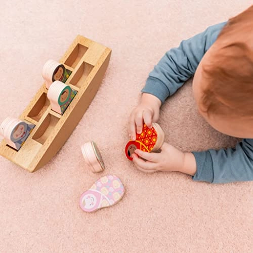 Rosa & Bo Rock A Boat Woodland Friends Wooden Toy Dolls - 12 months+