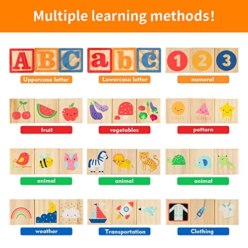 ABC Wooden Blocks Cart - 36 months - 6 years 30 pieces