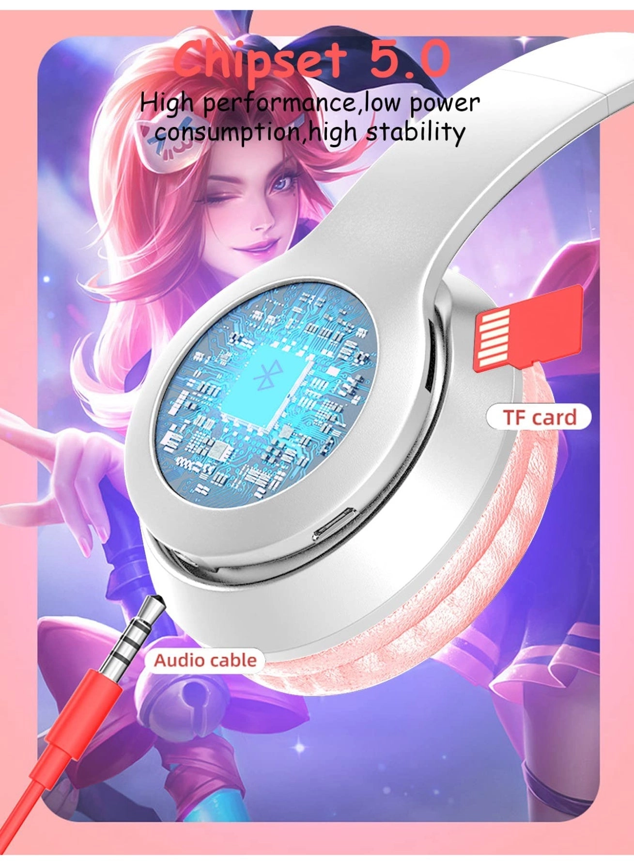 Cat Ear Headphones Wireless Headphone