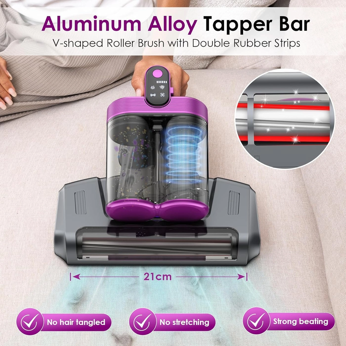 Handheld Mattress Vacuum - Cordless UV 10,000Pa