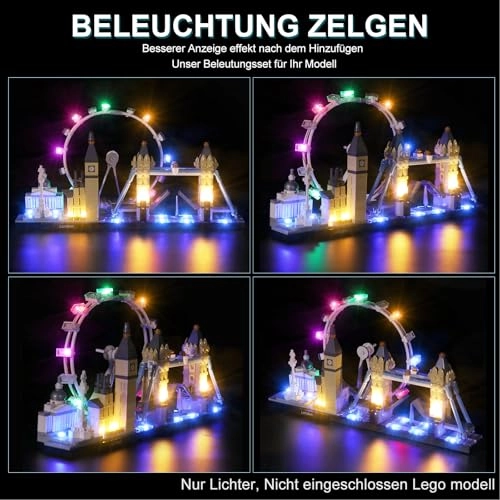 LED Light Kit for LEGO London Skyline 21034 - Acrylonitrile Butadiene Styrene (ABS) 1
