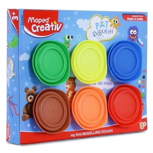 Maped Modelling Dough - 100% Natural 6pcs Pack