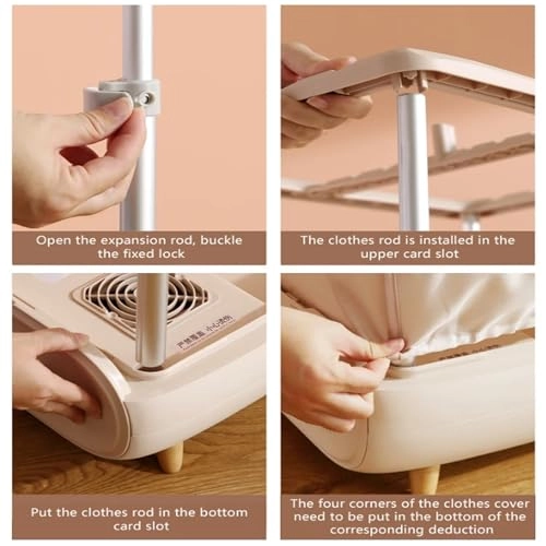 Portable Electric Clothes Dryer - 50kg 800W Pink