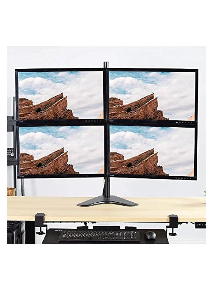 Quad Monitor Desk Mount - four 19-32 inches 75x75mm or 100x100mm