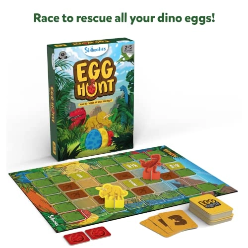 Dino Trio - Card Game + First to Four - Card Game + Egg Hunt - Board Game
