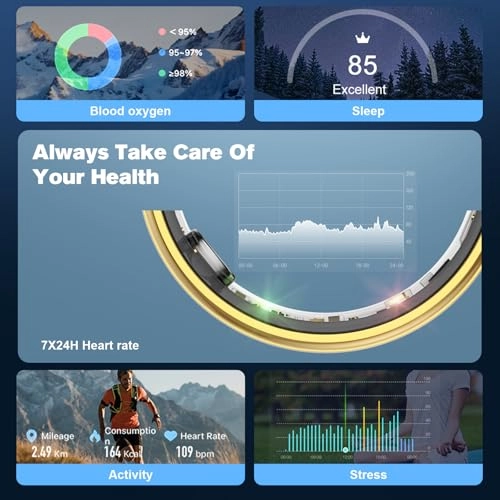 Smart Ring - LED Dispay Screen Heart Rate Sleep Tracker