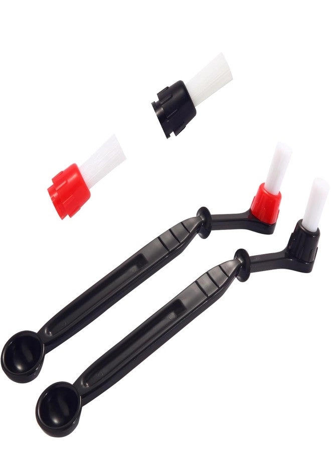 Abeskch Coffee Machine Cleaning Brush Kit - 2 Brushes 2 Removable Brush Heads