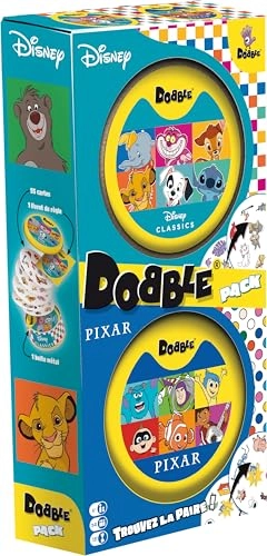 Dobble: Disney and Pixar Super Pack - Card Game (French)
