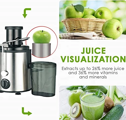 Wide Chute Slow Masticating Juicer Extractor - 250 watts 500 Milliliters