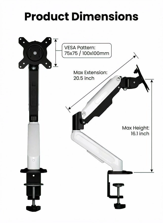 monitor arm - 17 inch to 32 inch VESA75*75mm 100*100mm