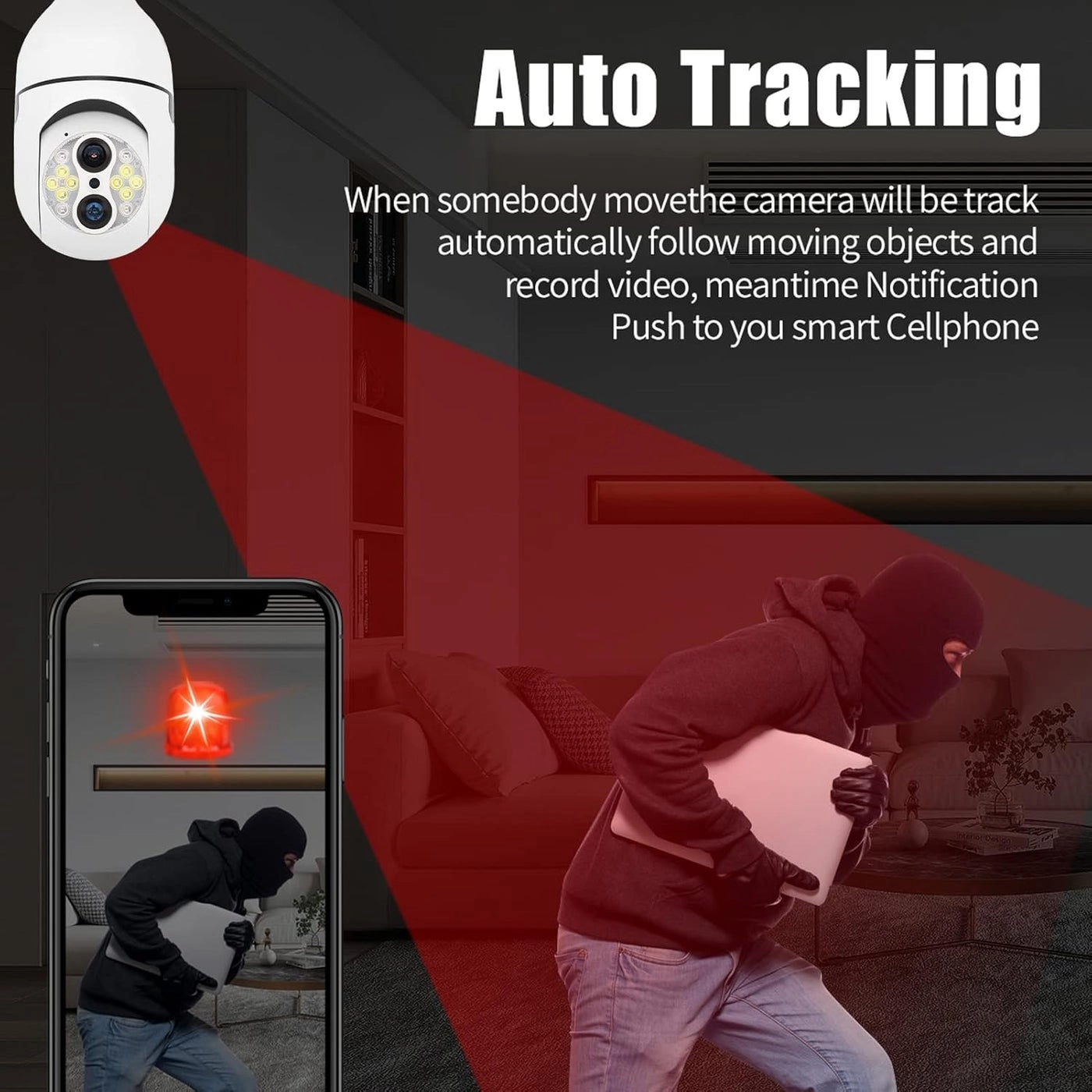 Light Bulb Security Camera 1080P