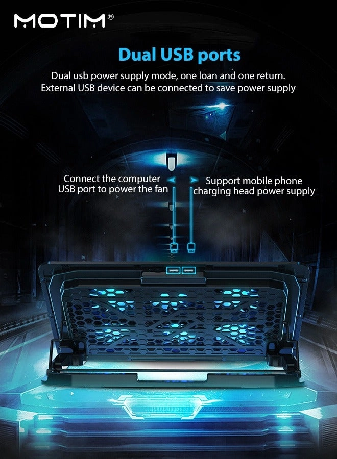 Laptop Cooling Pad - 6 Fans 12-17 Inch