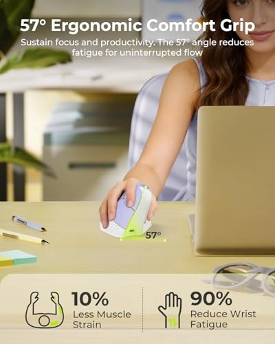 Ergonomic Vertical Mouse - Bluetooth, USB