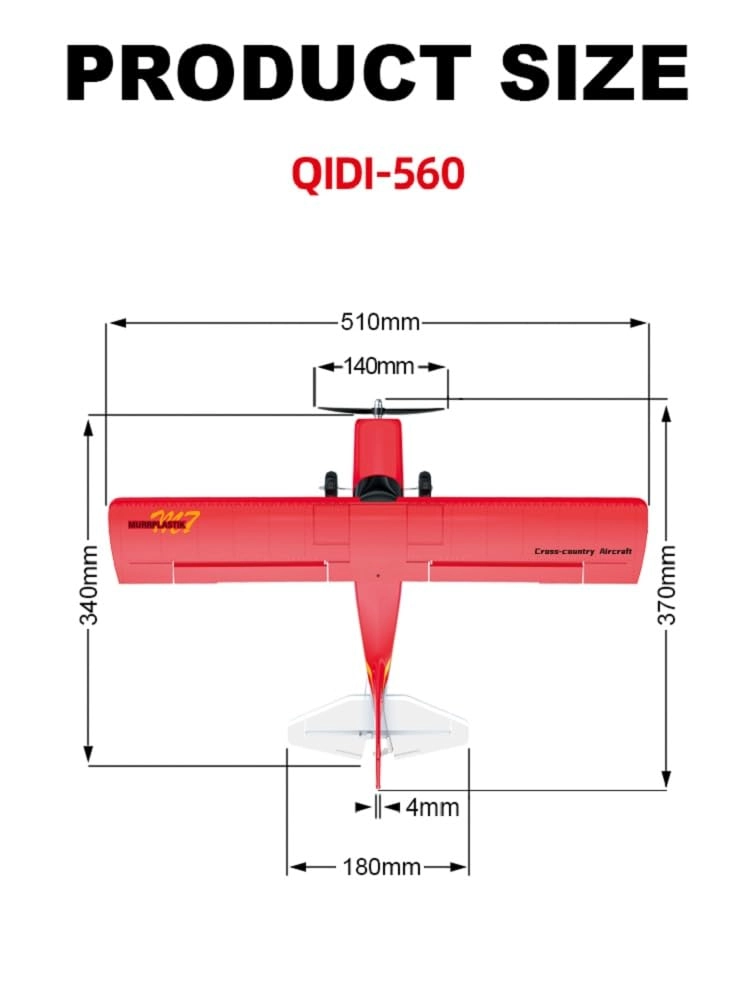 QIDI560 - 3D RC Plane Blue