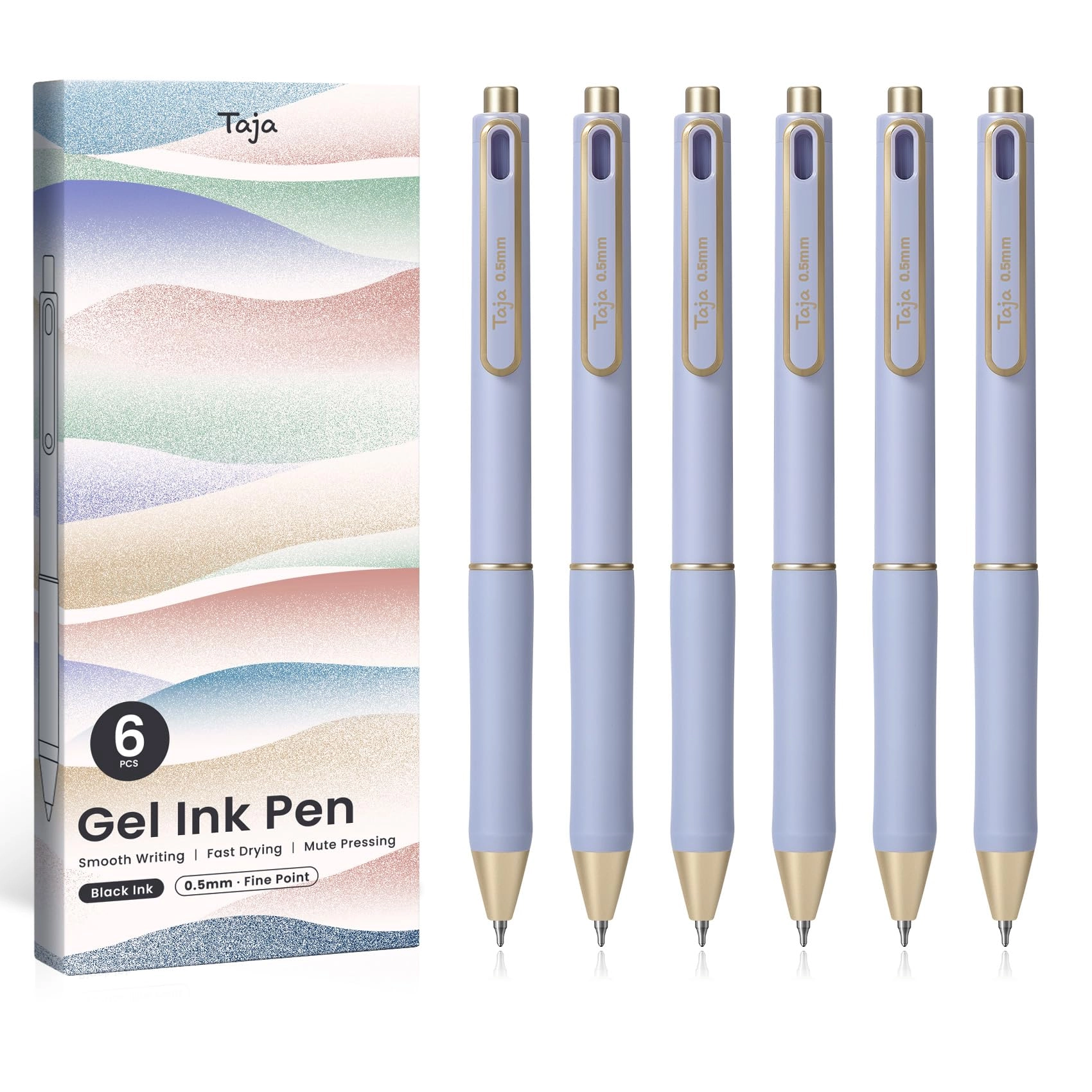 Gel Pens - 6 Pcs 0.5mm