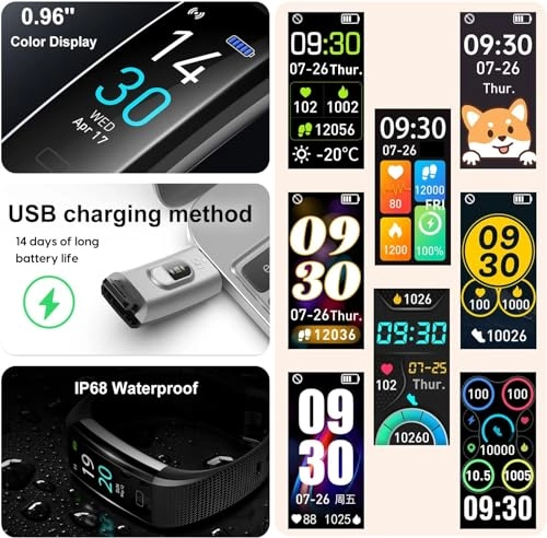 Fitness-Tracker Pulsuhr - Heart Rate SpO2 IP68