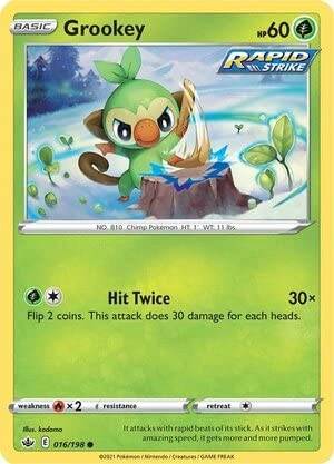 Pokémon Pokemon Grookey 016/198 (SWSH Chilling Reign) - English