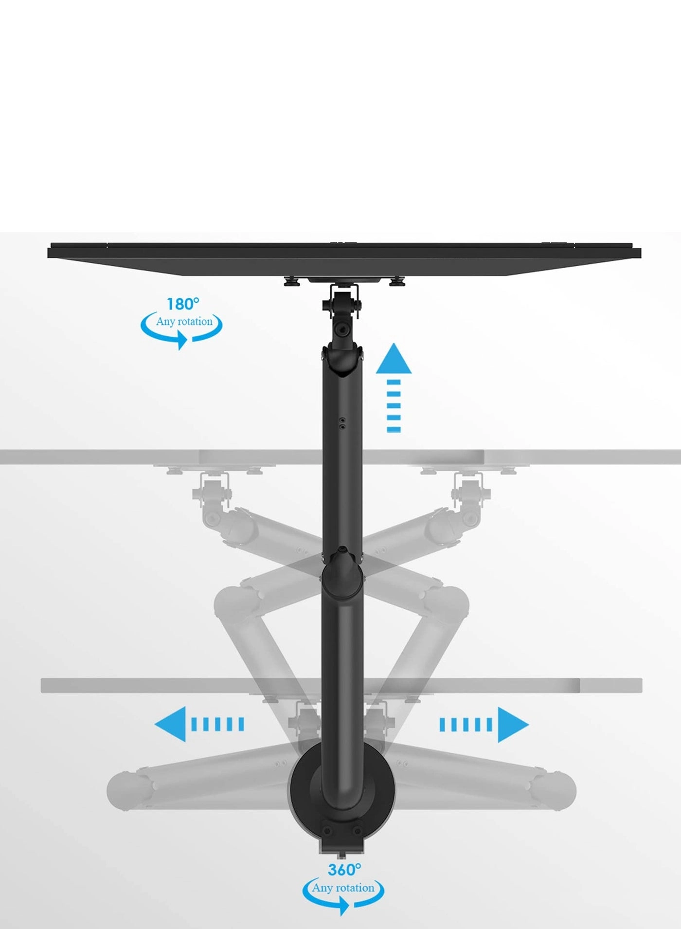 Gas Spring Monitor Arm - 32 in VESA 75x75/100x100mm