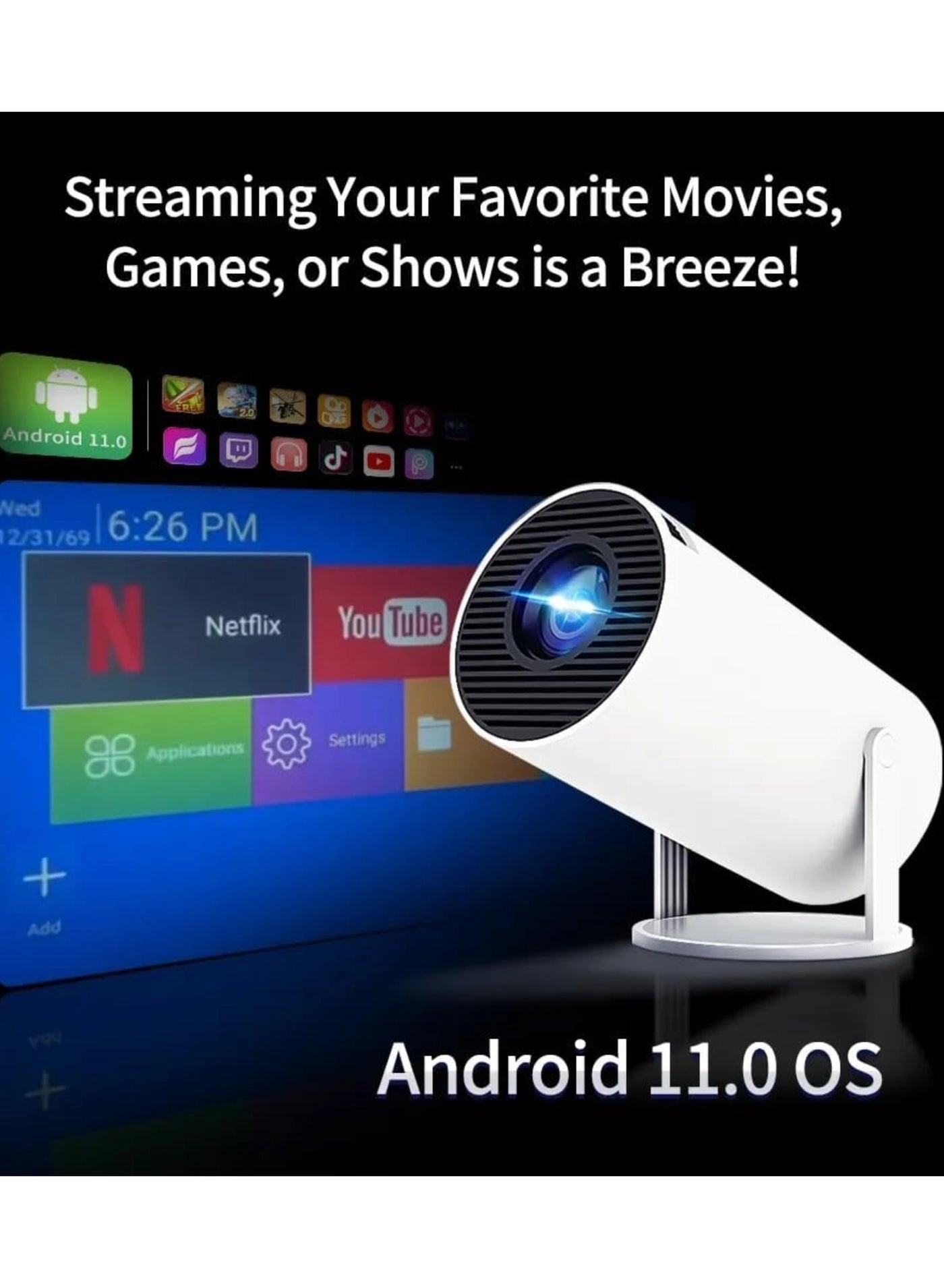 V2COM Mini Projecto DET-0990 120 ANSI lumens