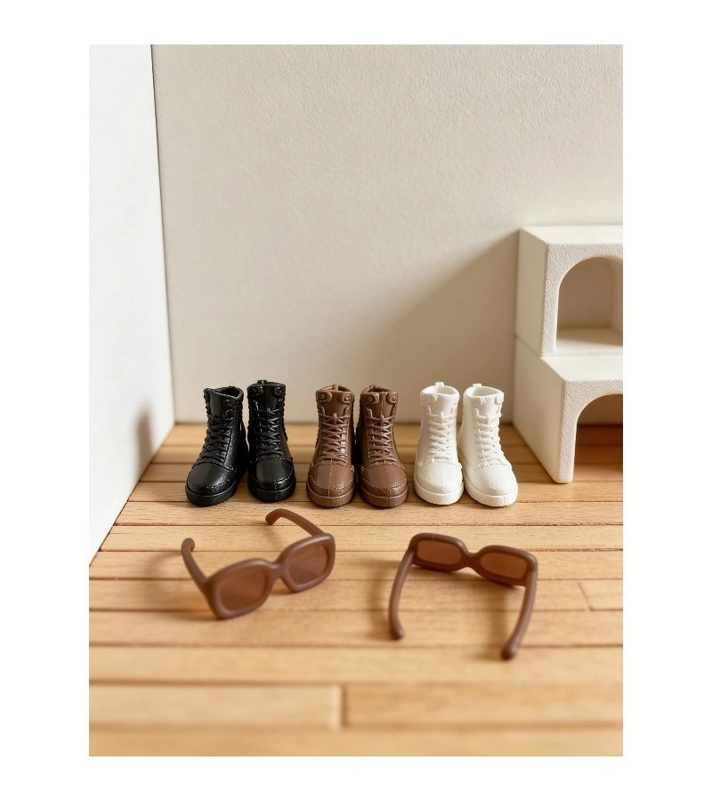 Generic Prince Shoes - White High-top + Sunglasses - Plastic