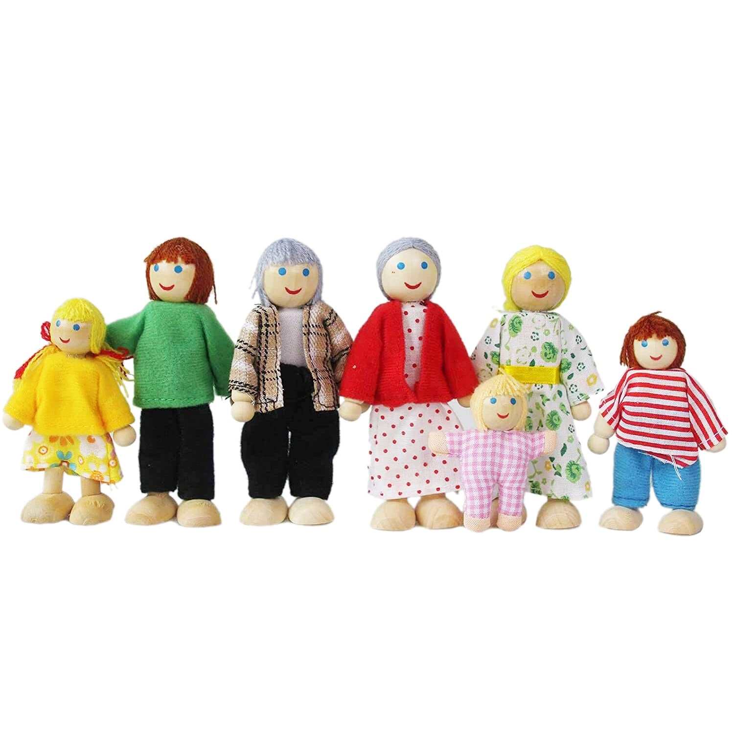 Yeooyoor Wooden Doll House People - 36 months 7 piece