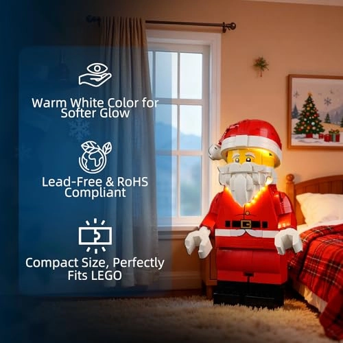 LED Light for LEGO 40820 Minifigures Up-Scaled Santa Minifigure Model - Plastic