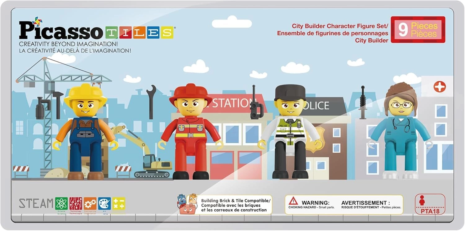 Magnetic City Builder Character Figure - 4 pcs