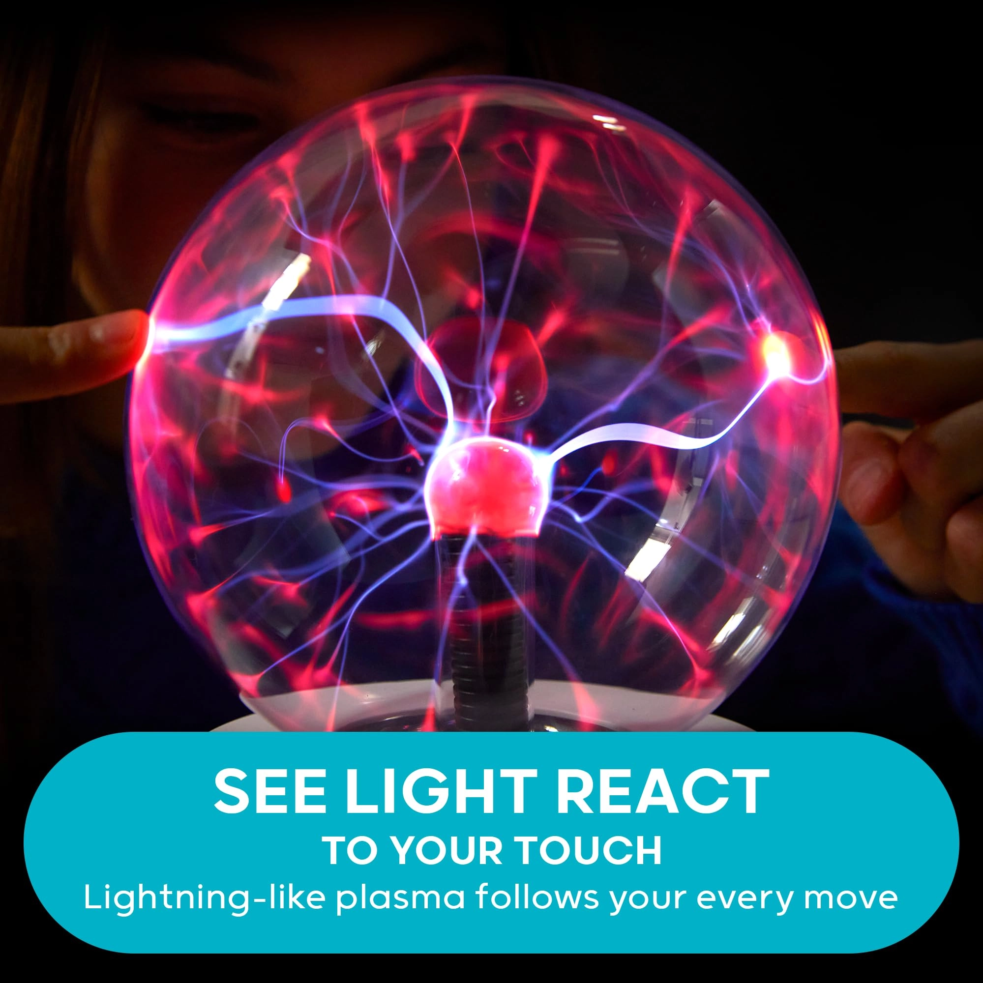 Plasma Globe - Touch & Sound Sensitive White