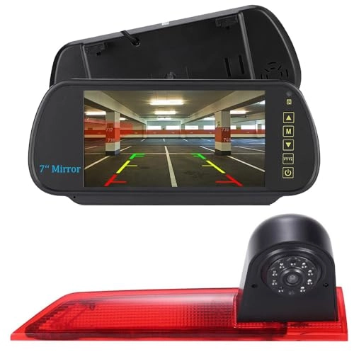 7 Inch Rear View Mirror + Car Rear View Camera - Night vision Wireless 628 x 586 pixels