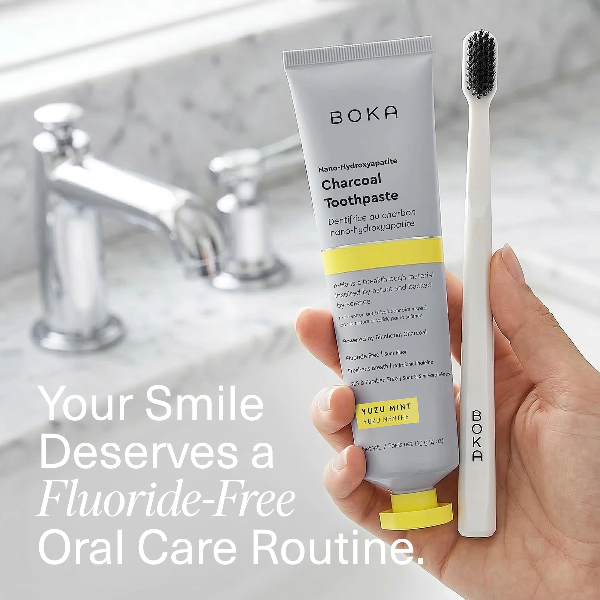 Nano Hydroxyapatite Charcoal Yuzu Mint Toothpaste Adult 118.29 ml