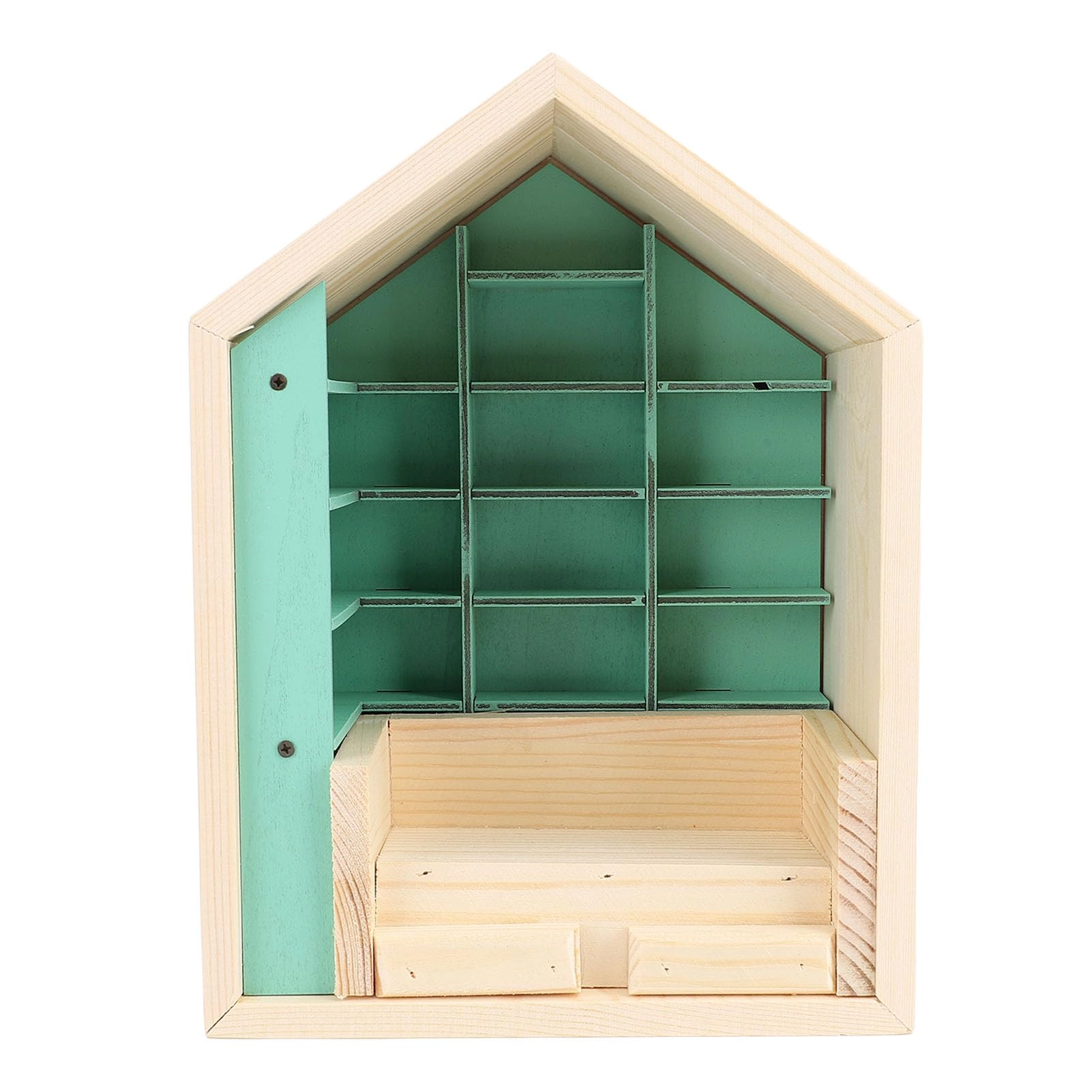 Luqeeg DIY Scene tiny Houses Kit - Pine Wood Miniature Bookshelf