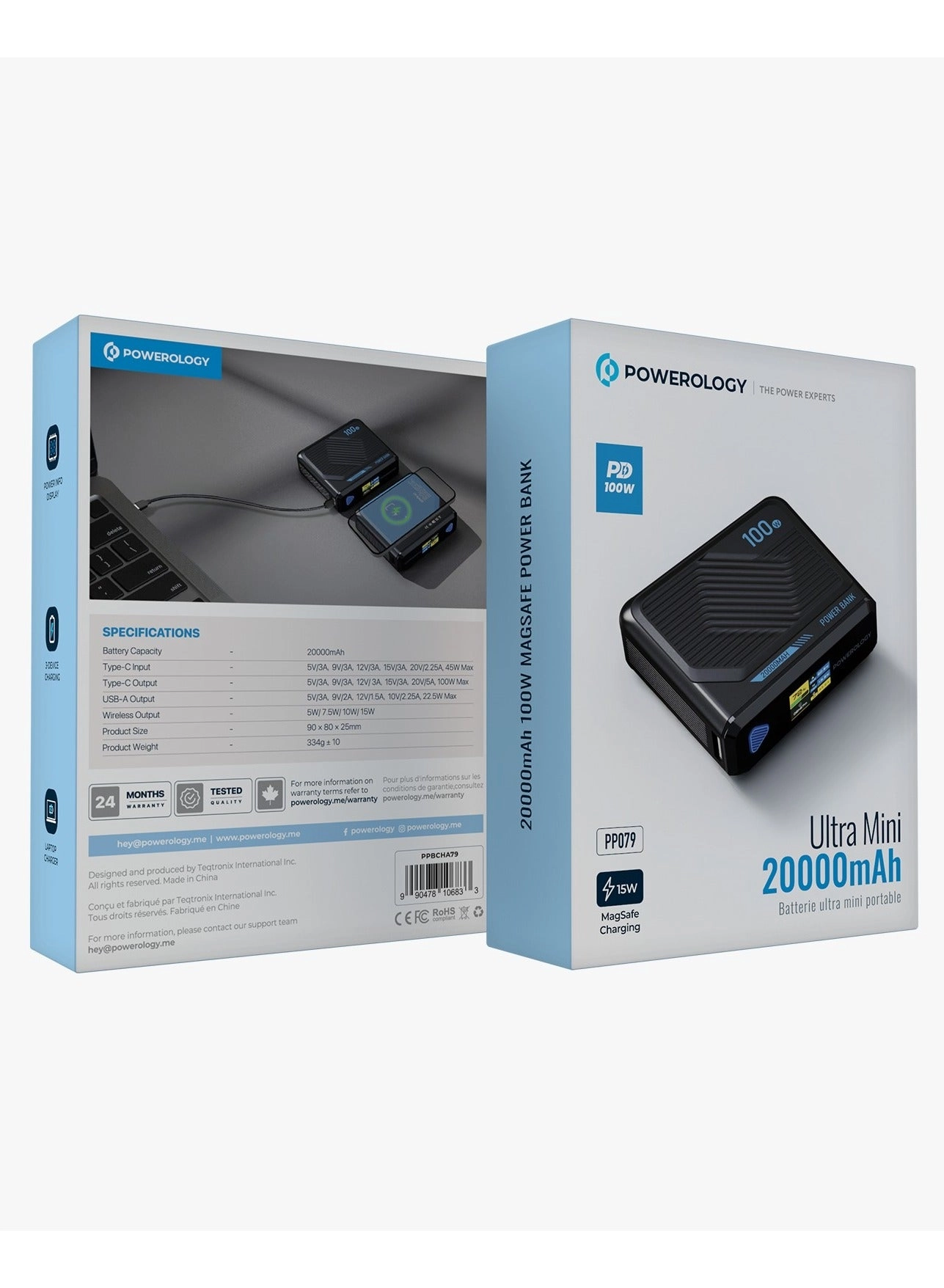 Ultra Mini - 20000mAh 100W Wireless