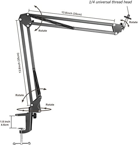 Ring Light - 12_Inch + Overhead Suspension Arm Stand