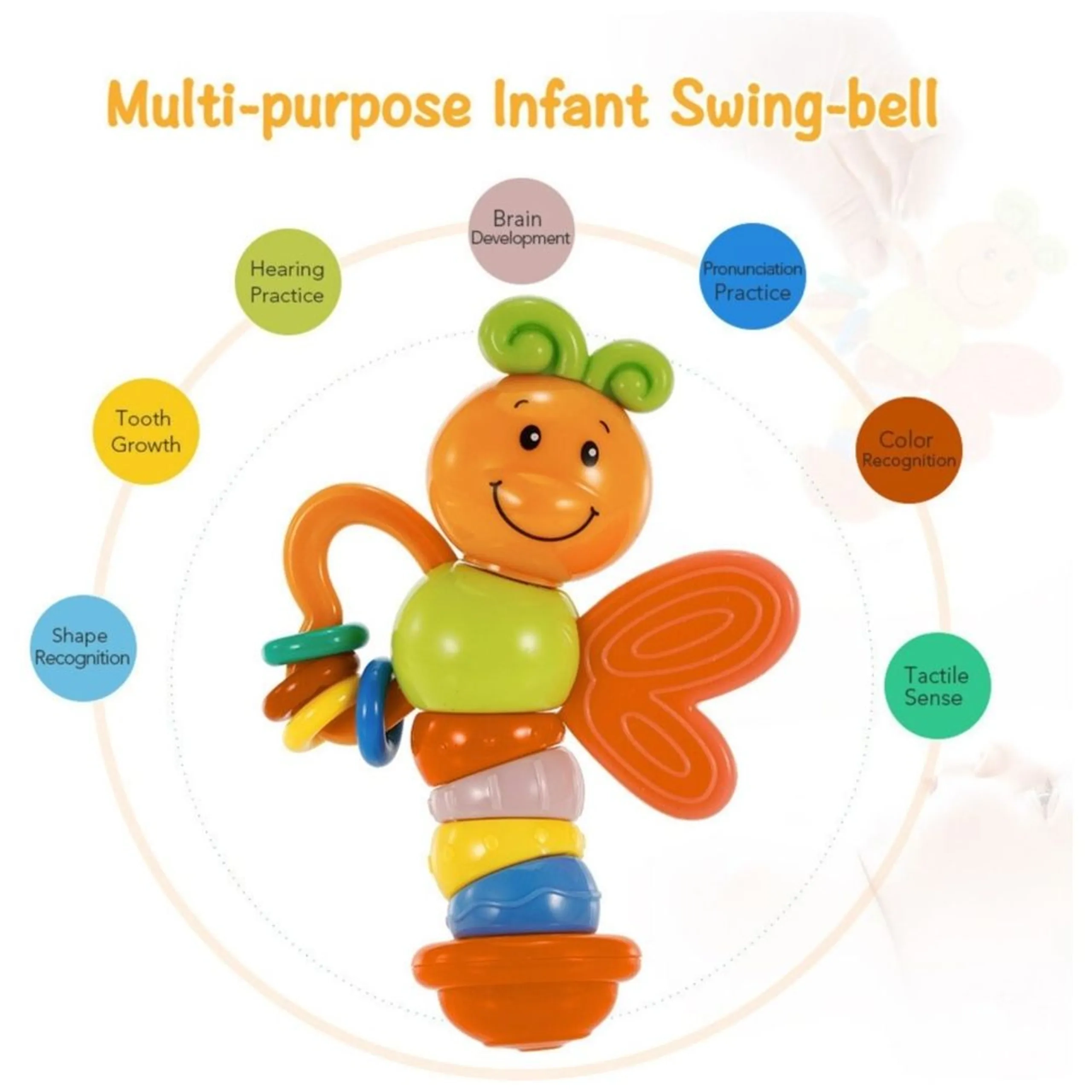 Baby Rattle Teething Toy - Suitable for 0 month and above