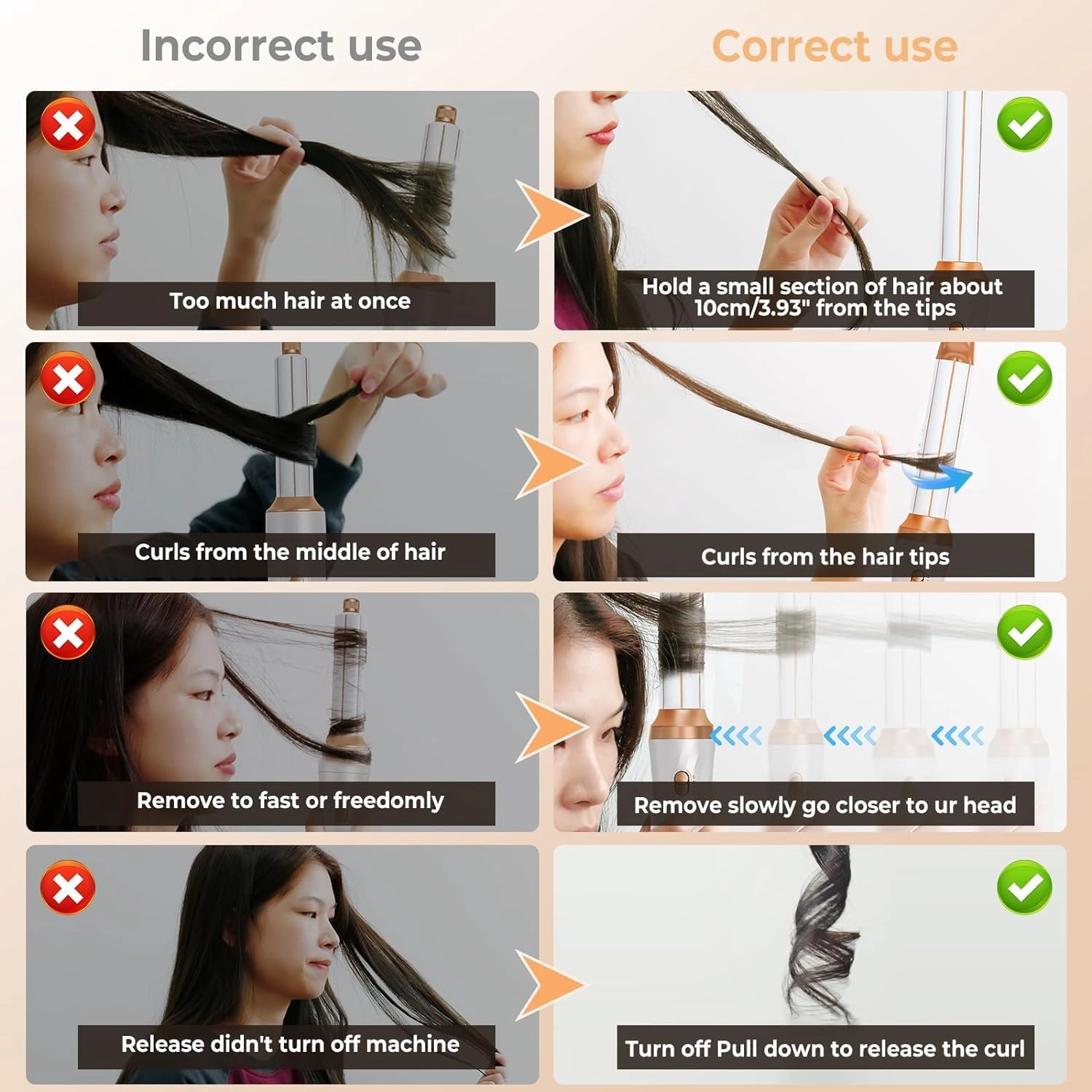 6 in 1 Hair Dryer Brush - 700 watts Gold