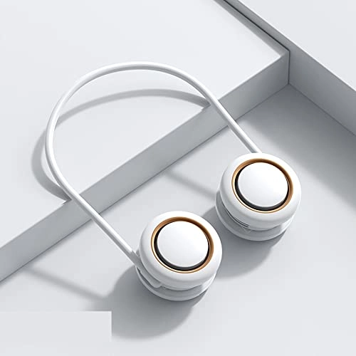 Hanging neck fan - rechargeable portable White