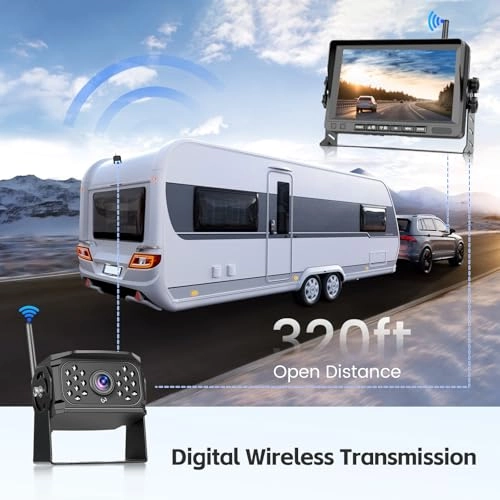 Digital Reversing Camera - Night vision wireless 1024 x 600 pixels