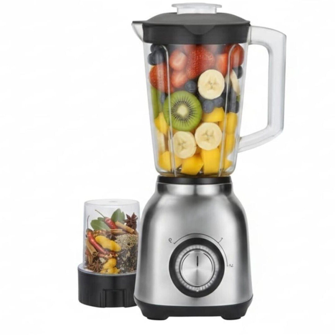 3-in-1 Multi-Speed Stainless Steel Blender & Grinder System - 1200W