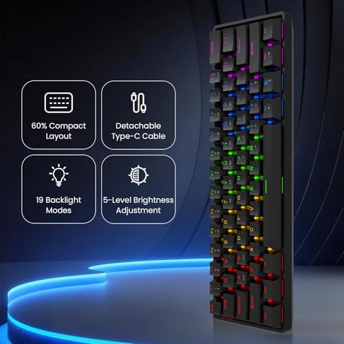 60% Mechanical Gaming Keyboard - Wired