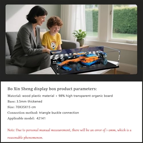 Acrylic Display Case - Compatible with Lego 62 x 30 x 20 cm