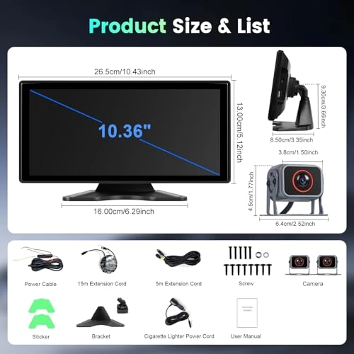 Reversing Camera - 1080P Night vision + Monitor - Wireless Carplay