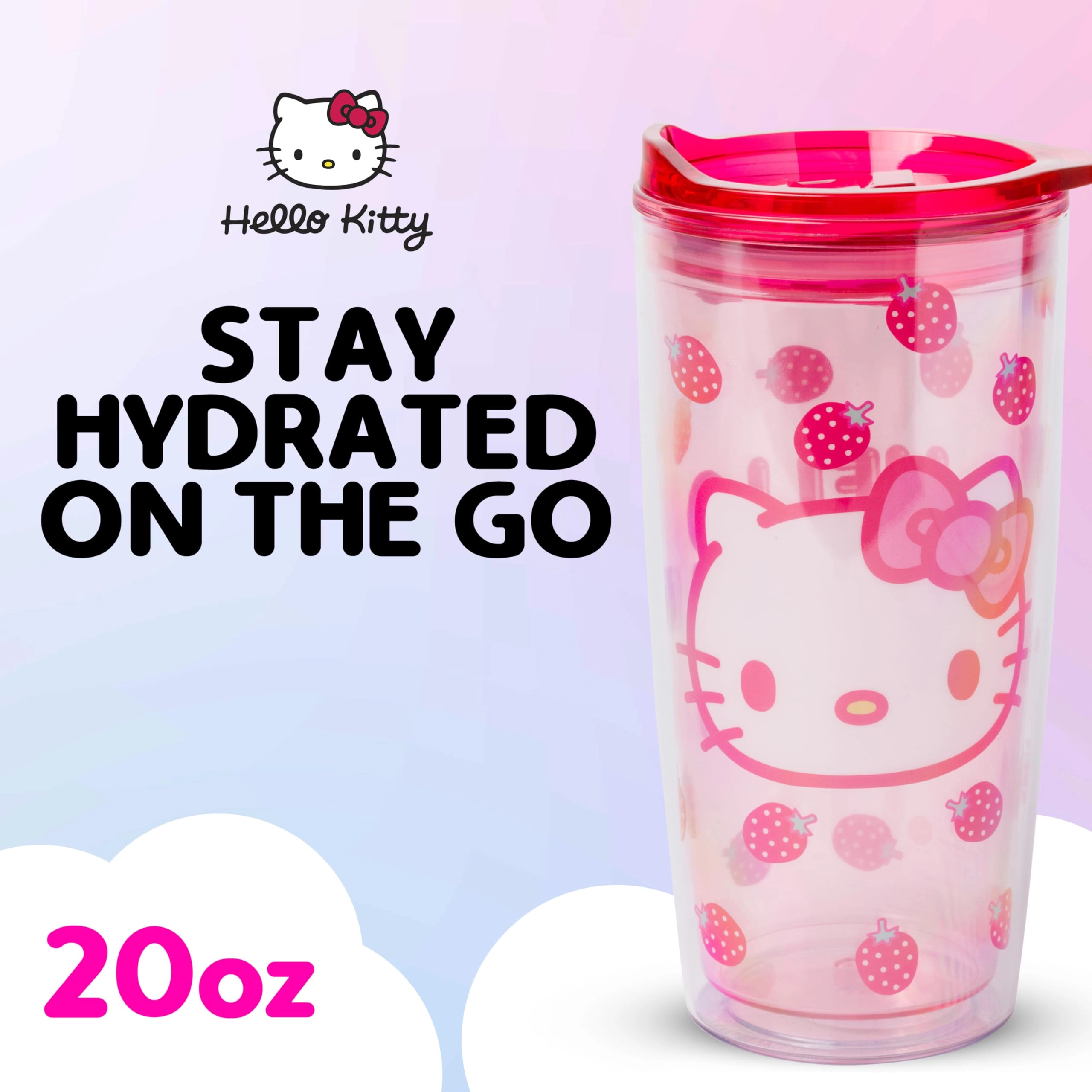Plastic Hello Kitty Travel Tumbler - 591ml