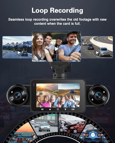 4 Channel Front and Rear Dash Cam - 1080P