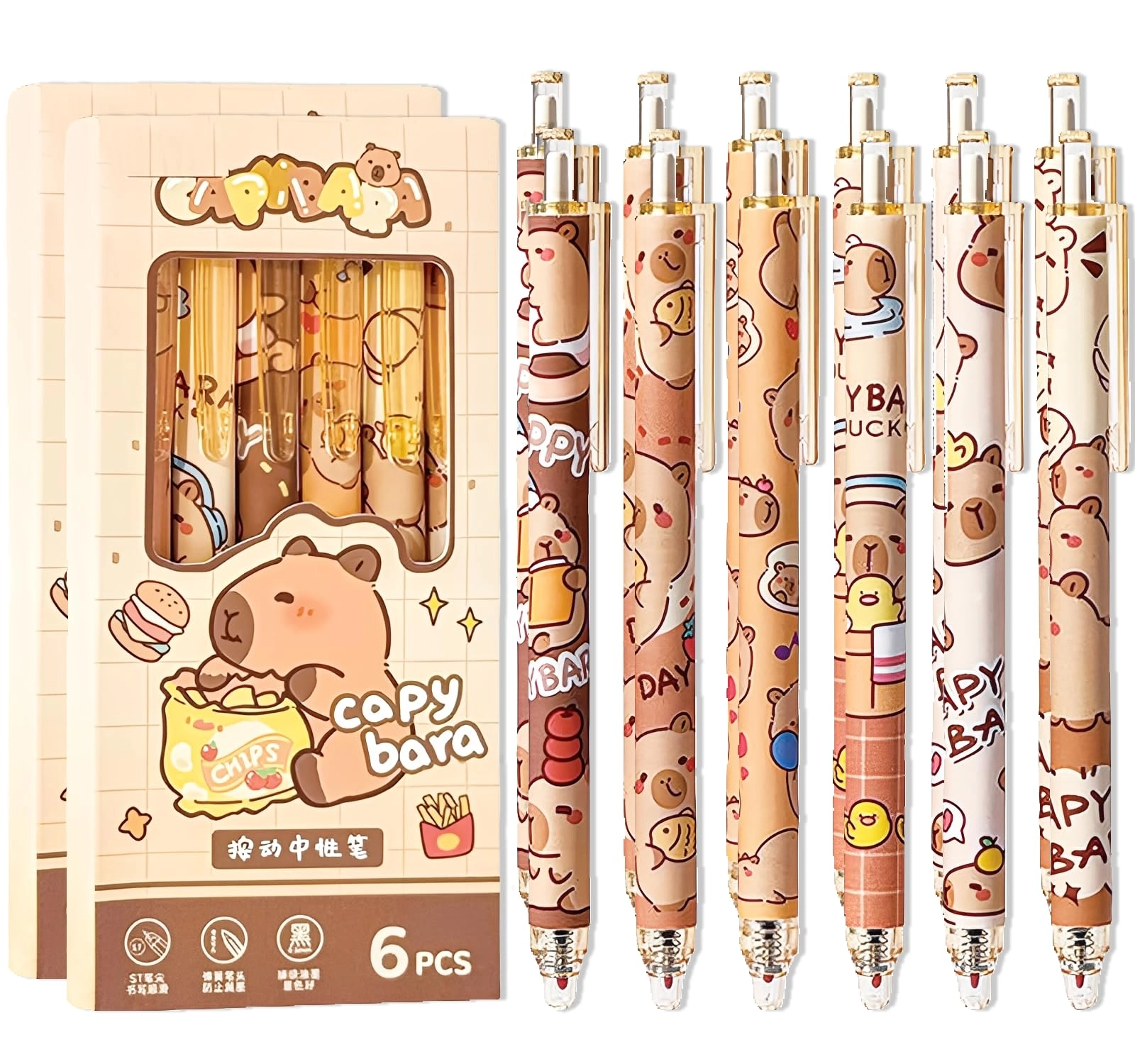 neguee Cute Erasable Pen - 12-Pack 0.5mm