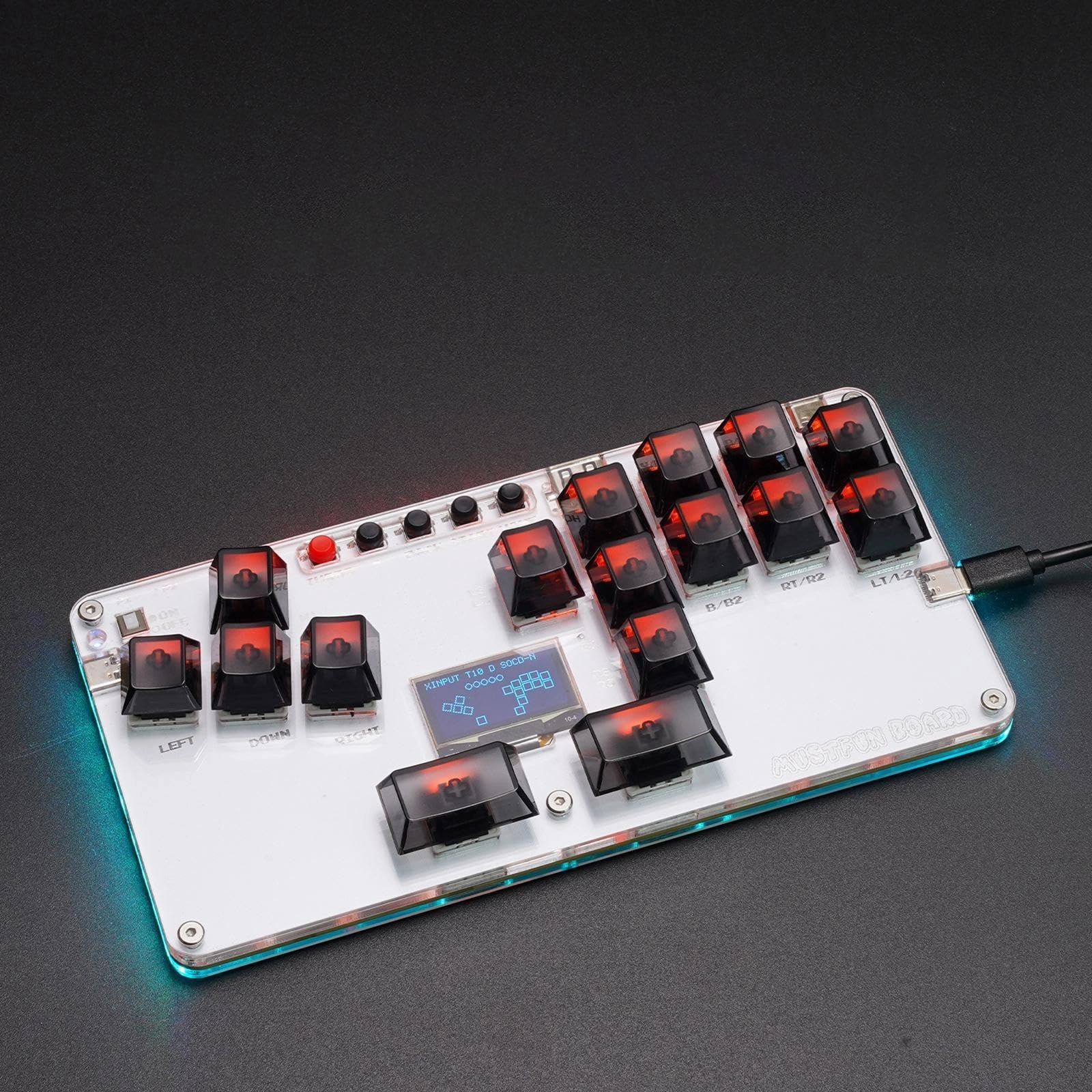 Hitbox Controller - Mini Stickless Portable 1.3-inch OLED