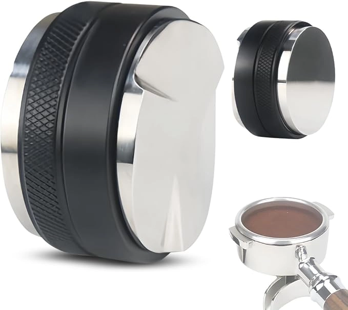 Dioche Coffee Distributor And Tamper - 58mm Black Adjustable Height
