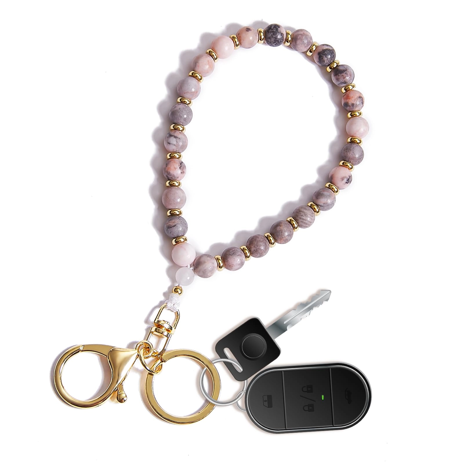 Beaded Keychain Wristlet - crystal keychain