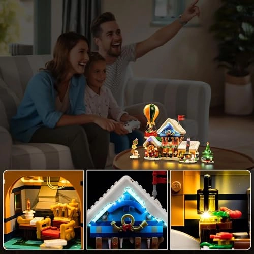 LED Lighting Set for Lego 10339 Santa Post Office - Continuous Light Kit Without Stones